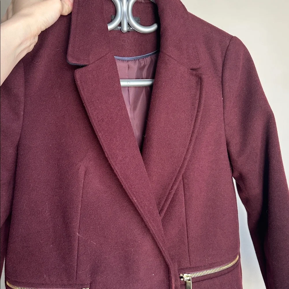 Topshop|Women's Burgundy Blazer - Picture 2 of 5